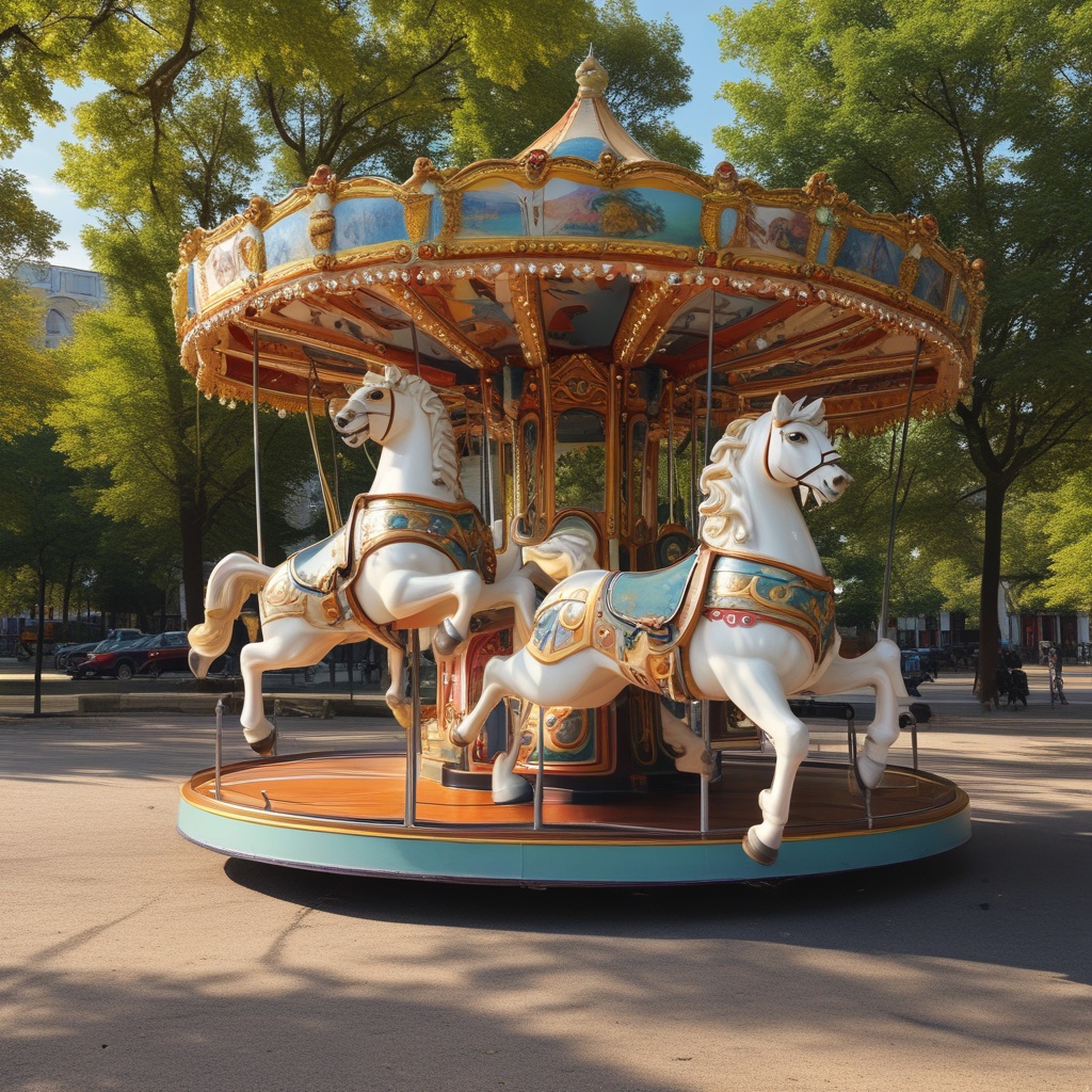 Carousel in park